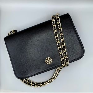 Tory Burch leather chain crossbody purse.